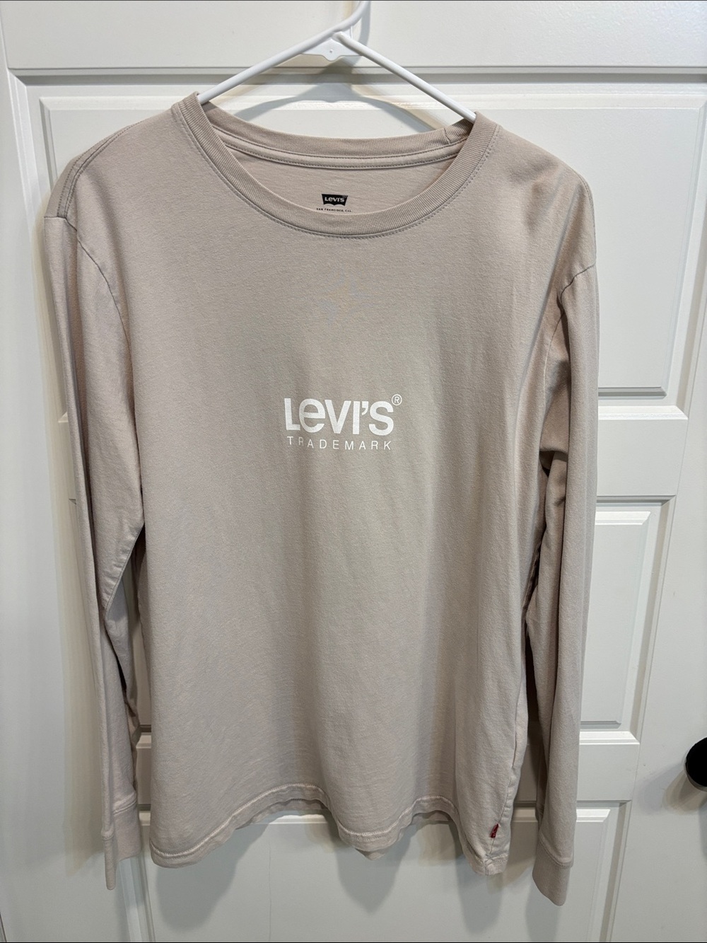 Levi's Neutral Light Taupe Long Sleeve Logo Tee